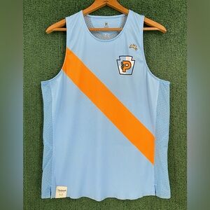 Tracksmith Van Cortlandt Singlet Pennsylvania Run Tank Top Blue Men’s Sz Medium